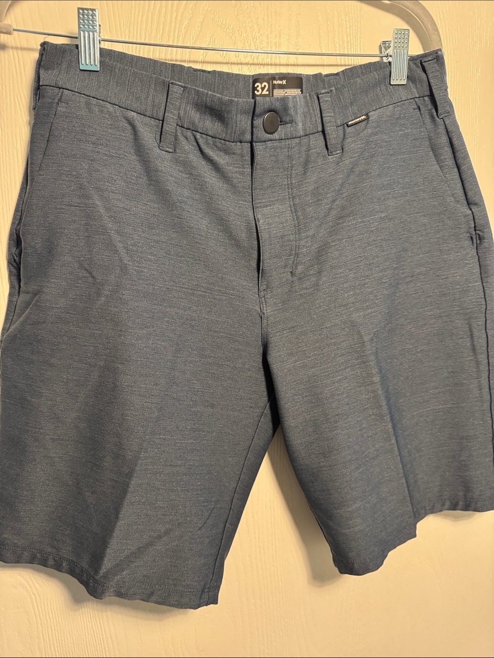 Hurley Men's Slate Blue Flat Front Shorts